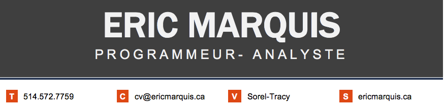 information de contact